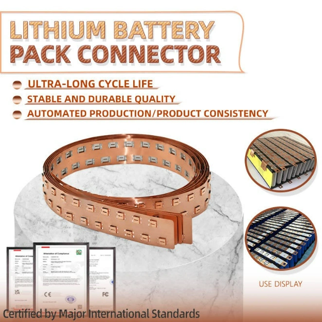 Connector Flexible Aluminum Copper Paraller 18650 Lithium Rack Accessories Lto LiFePO4 Ion Cover Battery Pack Busbar