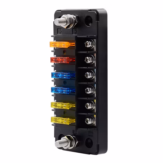 マキシ インライン ヒューズ ホルダー 60 80 100 AMP ダスト キャップ付き 車用ヒューズ ホルダー 6 8 10 AWG