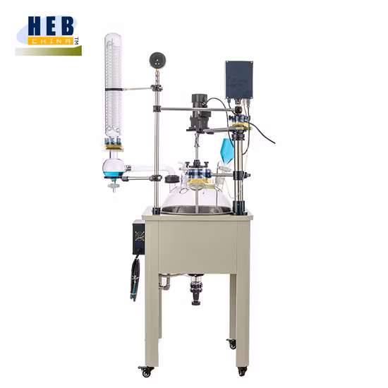 100リットル工業用単層ガラス反応器